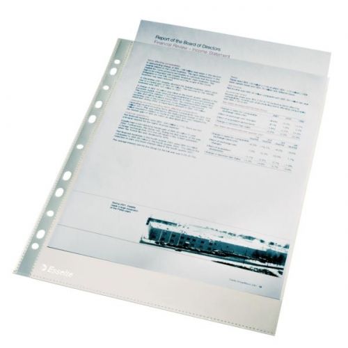File protectie document cristal A4 100 buc/set 75 microni Esselte