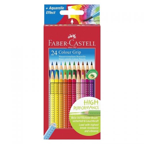 Creioane colorate Grip 2001 24 culori/cutie Faber Castell 