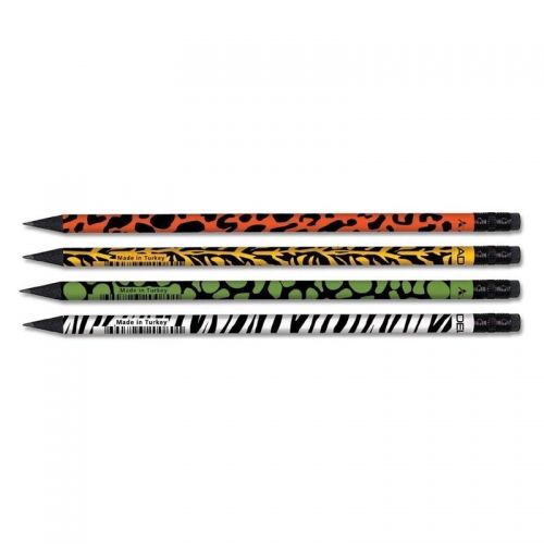 Creion grafit hb cu guma lemn negru safari Adel