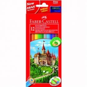 Creioane colorate 12 culori/set Faber Castell 