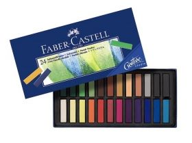Creioane pastel soft mini 24 culori/set Faber Castell 