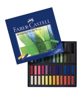 Creioane pastel soft mini 48 culori/set Faber Castell 