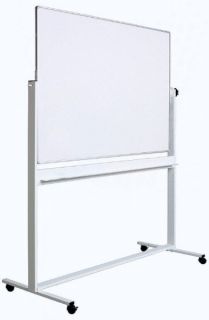 Whiteboard magnetic rotativ pe stand metalic cu 2 fete 100 x 180 cm Optima
