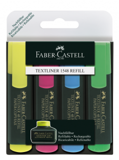 Textmarker Faber Castell 1548 4 culori/set