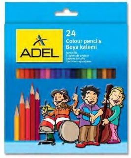 Creioane colorate 24 culori/set Adel