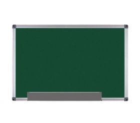 Tabla scolara magnetica verde pentru creta, rama din aluminiu, 120 x 300 cm, Optima