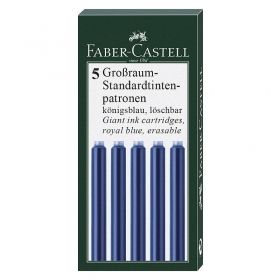 Patron cerneala mare, Faber Castell, albastru, 5 buc/set