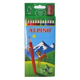Creioane colorate 12 culori/cutie ALPINO