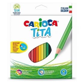 Creioane colorate 24 culori/cutie, CARIOCA Tita