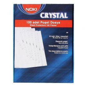 File protectie document cristal A4 90 microni tip "U" Noki 100 buc/set 