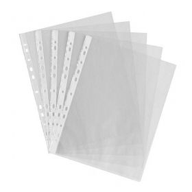 File protectie document cristal A4 40 microni tip "U" Optima 100 buc/set