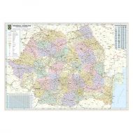Harta Romania administrativ-rutiera 100 x 70 cm