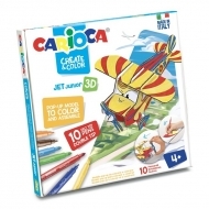 Set creativ Carioca Create & Color Jet Junior 3D