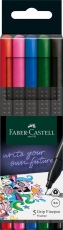 Liner grip 0,4 mm basic Faber Castell 5 buc/set