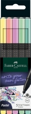 Liner grip 0,4 mm pastel Faber Castell 5 buc/set