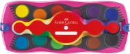 Acuarele 12 culori/set Connector Faber Castell roz Unicorni
