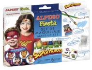Set Alpino Fiesta - Super Heroes, 6 culori x 5gr make up sticks