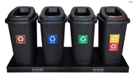 Cos plastic reciclare selectiva, capacitate 28l, PLAFOR Sort