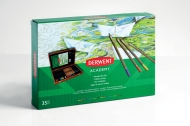 Set desen 35 bucati cutie lemn Derwent Academy