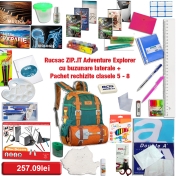 Rucsac ZIP..IT Adventure Explorer + Pachet rechizite clasele 5 - 8 