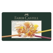 Creioane colorate 60 culori/cutie metal Polychromos Faber Castell 