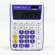 Calculator de birou Rebell SDC 912, 12 digiti, alb/violet