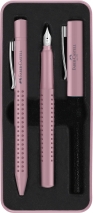 Set cadou stilou M + pix GRIP 2010 Faber Castell rose