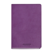 Caiet A5, 192 file, 80 g/mp, coperta soft-touch violet, Aurora Capri - dictando