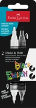 Marker acrilic SHAKE&PAINT alb-negru 2 buc/set Faber Castell