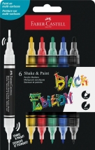 Marker acrilic SHAKE&PAINT 6 buc/set Faber Castell