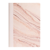 Caiet A5, 96 file dictando, coperta piele naturala NUSIGN Deli - roz
