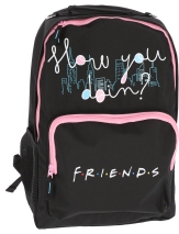 Rucsac gimnaziu 2 fermoare FRIENDS NEGRU Pigna