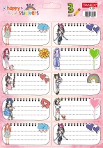 Etichete scolare 30 buc/set GIRLS TLS-826 Tanex