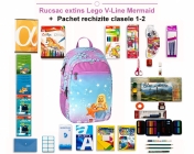Rucsac extins Lego V-Line Mermaid + Pachet rechizite clasele 1 - 2