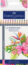 Creioane colorate Aquarelle 12 culori/set GoldFaber Tropica Collection Faber Castell