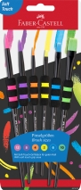 Pensule soft touch BLACK 6 buc/set Faber Castell 