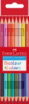 Creioane colorate bicolore 8x2 buc/set Faber Castell