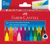 Creioane colorate cerate triunghiulare 24 culori/set Faber Castell