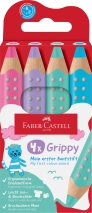 Creioane colorate XXL 4 culori pastel/set GRIPPY Faber Castell