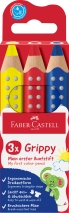 Creioane colorate XXL 3 culori de baza/set GRIPPY Faber Castell