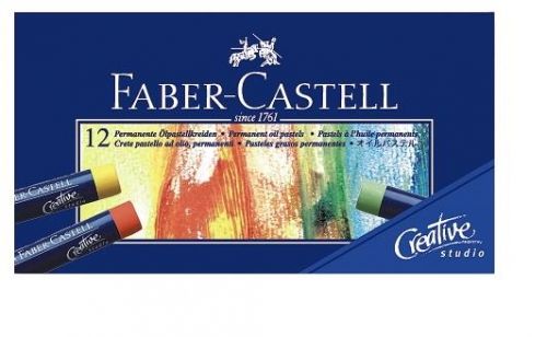 Creioane ulei pastel 12 culori/set Faber Castell 