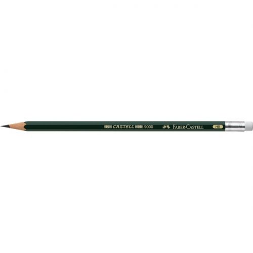 Creion grafit HB cu guma Faber Castell 9000
