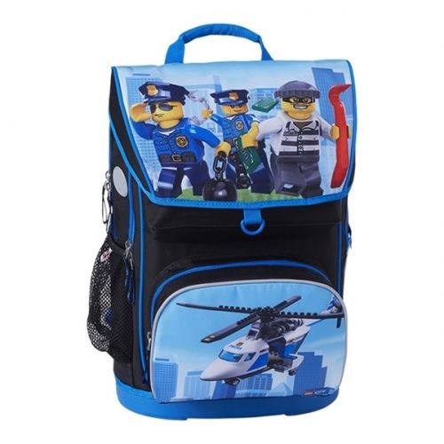 Ghiozdan scoala Maxi + sac sport, LEGO Core Line - design City Police Chopper