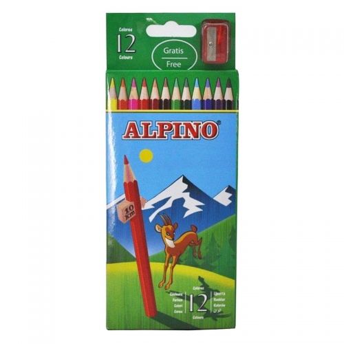 Creioane colorate 12 culori/cutie ALPINO