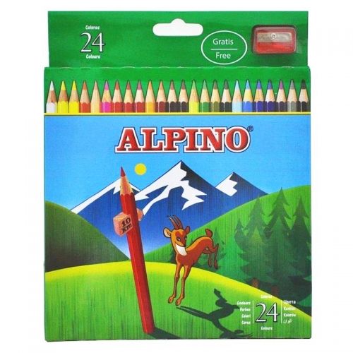 Creioane colorate 24 culori/cutie ALPINO