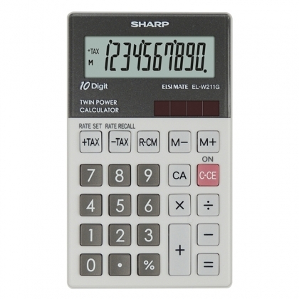 Calculator de buzunar SHARP EL-W211GGY, 10 digiti