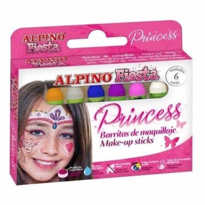 Creioane machiaj 6 culori/cutie ALPINO Princess