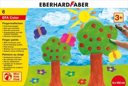 Set pictura cu degetele 6 culori 100 ml/culoare Eberhard Faber