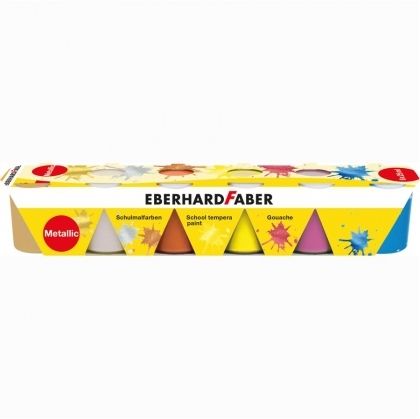 Guase 6 culori/set 25 ml culori metalizate Eberhard Faber