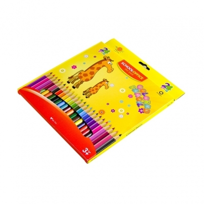 Creioane colorate 24 buc/set School&Office